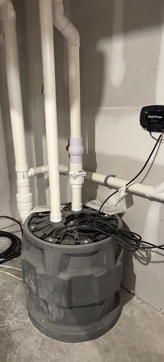 Sump pump basin