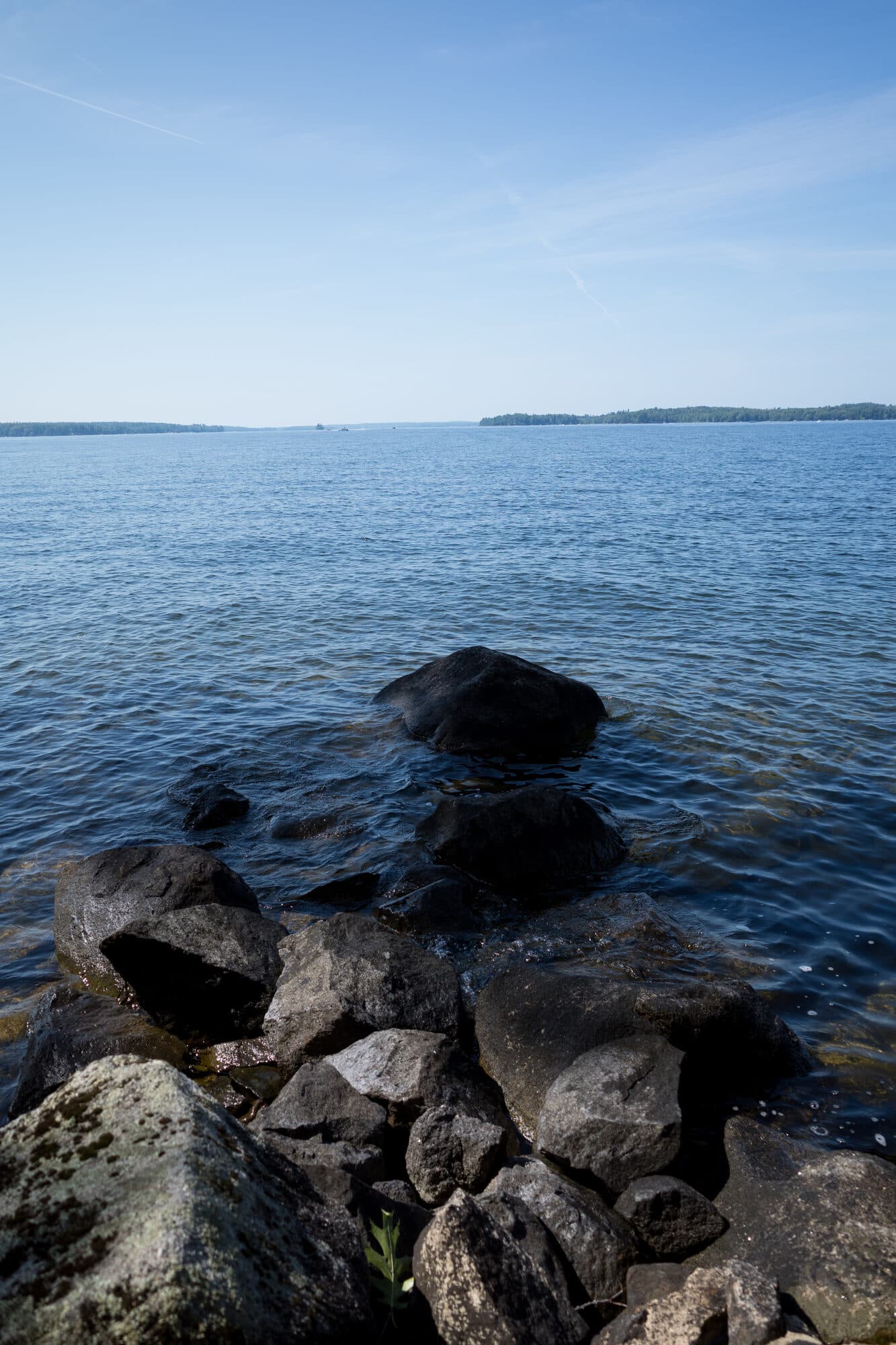 Looking out over Sebago